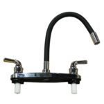 MEZCLADOR LAVAPLATOS FLEXIBLE ALETA 8" CROMADO UDUKE  (HT2169)