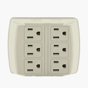 Toma Multiple x 6 de Pared Uduke (U63)