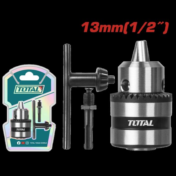 MANDRIL TALADRO 1/2" (13MM) + ADAPTADOR DE SDS PLUS  SUPER TOTAL (TAC451301.1)