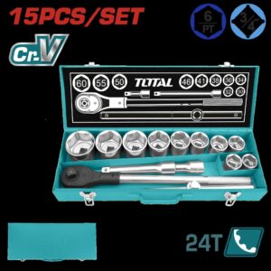 Rache con Copas 3/4 x 15 Pzs Industrial Super Total (THT341151)