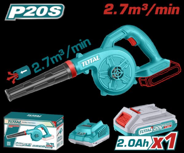 SOPLADORA INALAMBRICA 20V  INCLUYE 1 BATERIA 2.0AH Y 1 CARGADOR 20V SUPER TOTAL (UTABLI200281)