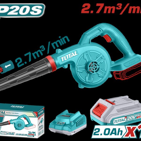 SOPLADORA INALAMBRICA 20V  INCLUYE 1 BATERIA 2.0AH Y 1 CARGADOR 20V SUPER TOTAL (UTABLI200281)