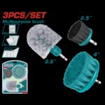 Set de Cepillo para Taladro Juego x 3 Pcz Industrial Super Total (TACB0301)