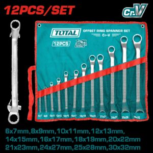 Llave Corona 6-32MM Juego x 12 Pcz Industrial Super Total (THT1024121)