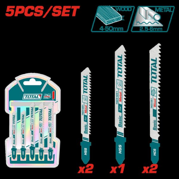 SET DE SEGUETA SIERRA SABLE X 5  PCS (TAC51051)
