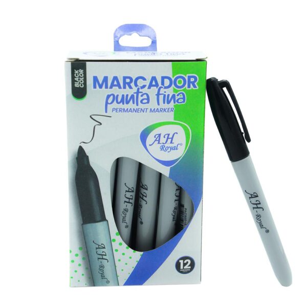 MARCADOR AH ROYAL NEGRO  TIPO SHARPIE   (PAC90015-116)