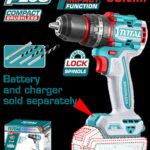TALADRO PERCUTOR ATORNILLADOR INALAMBRICO 1/2 20V 66NM BATERIA Y CARGADOR SE VENDEN POR SEPARADO, INCLUYE 4 ACCESORIOS INDUSTRIAL SUPER TOTAL (TIDLI206681)