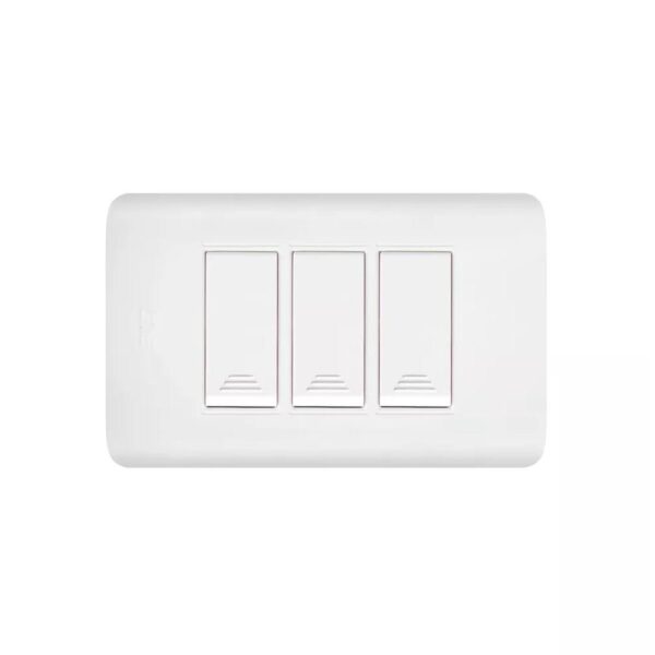 LINEA AVE  BLANCA INCRUSTRAR SWICHE TRIPLE (15013)