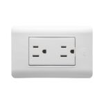 LINEA AVE  BLANCA INCRUSTRAR TOMA DOBLE (15066N)