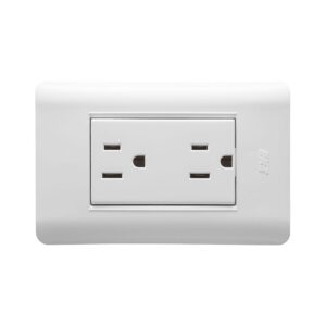 Linea Ave  Blanca Incrustrar Toma Doble (15066N)