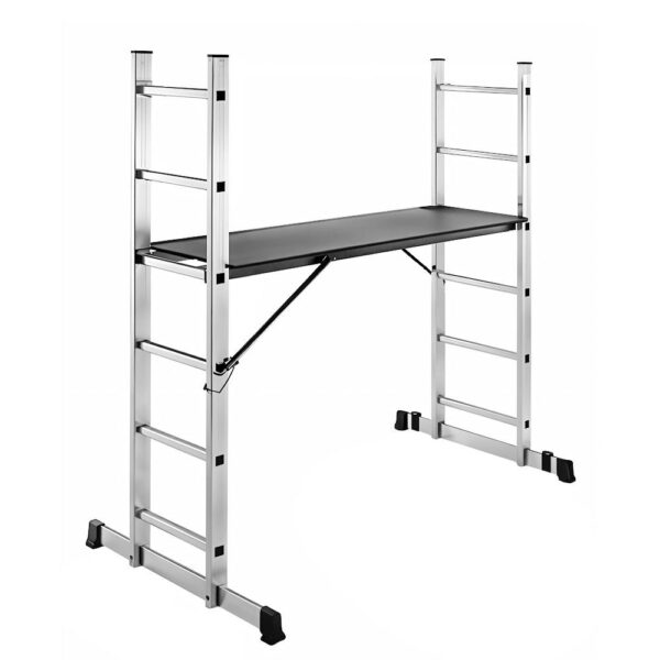 ESCALERA MULTIPOSICIONES TIPO ANDAMIO UDUKE CON PLATAFORMA (1.45MTRS)(150KLS)(HT3170)