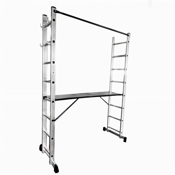 ESCALERA MULTIPOSICIONES TIPO ANDAMIO UDUKE CON PLATAFORMA (2.1MTRS)(150KLS)(HT3171)