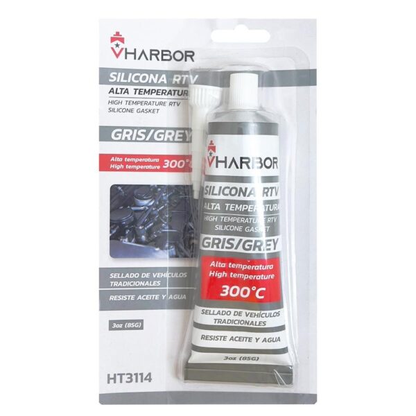 SILICONA GRIS ALTA TEMPERATURA 85G VHARBOR ( HT3114)
