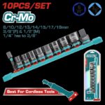 COPAS DE IMPACTO 3/8  JUEGO X 10PZS 8 - 19 MM  INDUSTRIAL SUPER TOTAL (THTISD38104)
