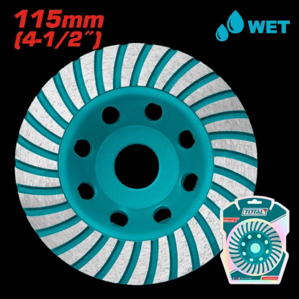 DISCO COPA PULIR TURBO SEGMENTADO 4-1/2" SUPER TOTAL (TAC2411151)