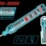 PROBADOR DE CORRIENTE DIGITAL 12V - 300V  INDUSTRIAL SUPER  TOTAL (THTS33001)