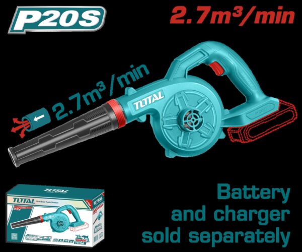 SOPLADORA INALAMBRICA 20V BATERIA Y CARGADOR NO INCLUIDOS SUPER TOTAL (TABLI20028)