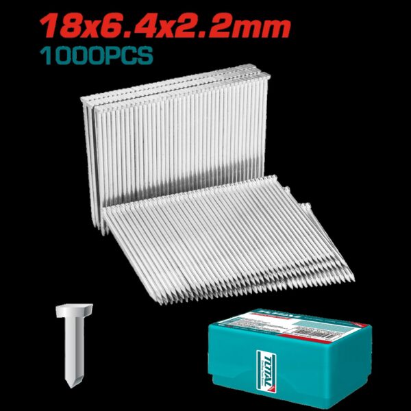 CLAVO 18MM PARA CLAVADORA NEUMATICA 1000 PZS TOTAL (TAC918183)