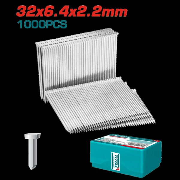 CLAVO 32MM PARA CLAVADORA NEUMATICA 1000 PZS TOTAL (TAC918323)