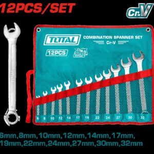 Llave Mixta Juego x 12 Pzs 6-32MM Crv Industrial Super Total (THT1022122)