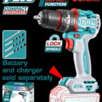 TALADRO INALAMBRICO PERCUTOR 1/2" 20V55 NM CARGADOR Y BATERIA NO INCLUIDO SUPER TOTAL (TIDLI205581)