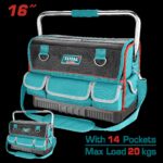 BOLSO DE HERRAMIENTAS 16 REFORZADO CON MANIJA METALICA CAPACIDAD MAXIMA 20KG INDUSTRIAL SUPER TOTAL (THT66L12)