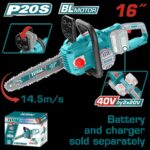Motosierra Inalambrica 16" 40V Bateria y Cargador No Incluido Industrial Super Total (TGSLI40168)