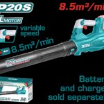 Sopladora Inalambrica 20V V/Variable Bateria y Cargador No Incluido  Industrial Super  Total (TABLI20428)