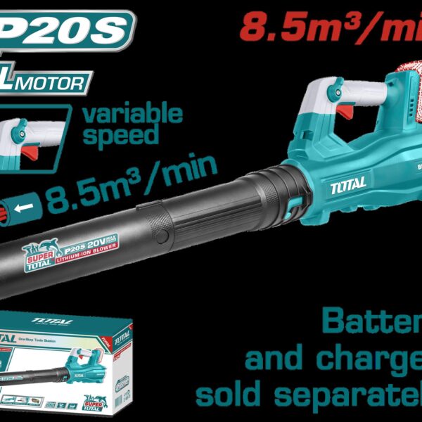 SOPLADORA INALAMBRICA 20V V/VARIABLE BATERIA Y CARGADOR NO INCLUIDO  INDUSTRIAL SUPER  TOTAL (TABLI20428)
