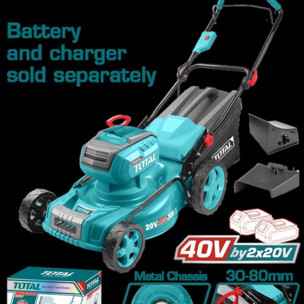 CORTADORA DE CESPED 18" 40V BATERIA Y CARGADOR NO INCLUIDO INDUSTRIAL SUPER TOTAL (TLMLI20185)