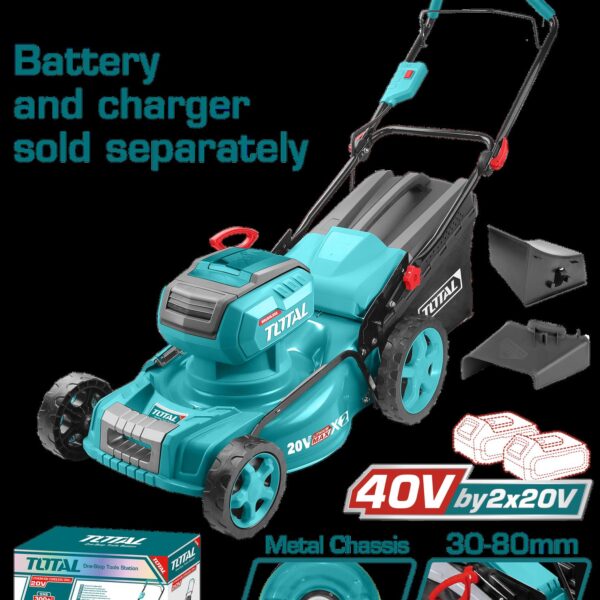 CORTADORA DE CESPED 20" 40V BATERIA Y CARGADOR NO INCLUIDO INDUSTRIAL SUPER TOTAL (TLMLI4020)