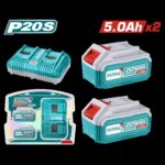 KIT DE 2 BATERIAS 5.0AH + CARGADOR DE 20V INDUSTRIAL SUPER TOTAL (UTFBCPK2425)