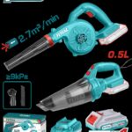 Combo Inalambrico 20V Sopladora Inalambrica +  Aspiradora de Mano 0,5L Incluye 1 Bateria 2.0AH Super Total (UTOSLI240998)