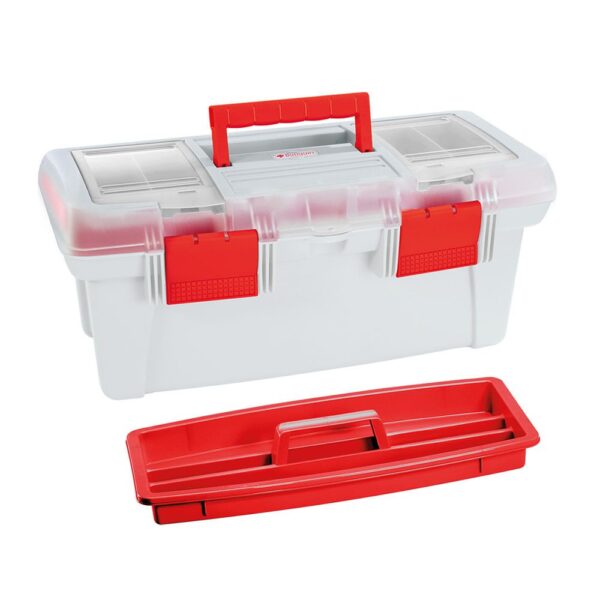 CAJA BOTIQUIN 18″ BLANCO NATURAL ROJO RIMAX (12246) REF: 16006