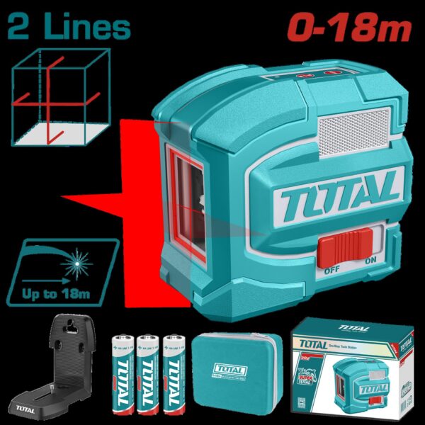 NIVEL LASER 0-18M  LUZ ROJA  INDUSTRIAL SUPER TOTAL (TLL156503)