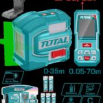 KIT DE NIVEL LASER 0-35M LUZ VERDE INDUSTRIAL (TLL156601) + MEDIDOR DE DISTANCIAS LASER 60MTS (TMT57026) SUPER TOTAL (TOSLL0401)