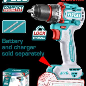 Taladro Inalambrico 1/2" 20V 55 Nm Cargador y Bateria No Incluido Super Total (TDLI205581)