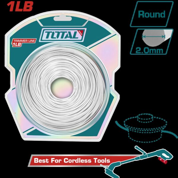 NYLON GUADAÑADORA CUADRADO 2,2MM -1LB INDUSTRIAL TOTAL (TALS2001)