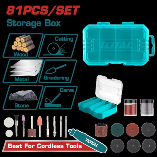 ACCESORIOS PARA MOTO TOOL 81 PZS SUPER TOTAL  (TAKMG8081)