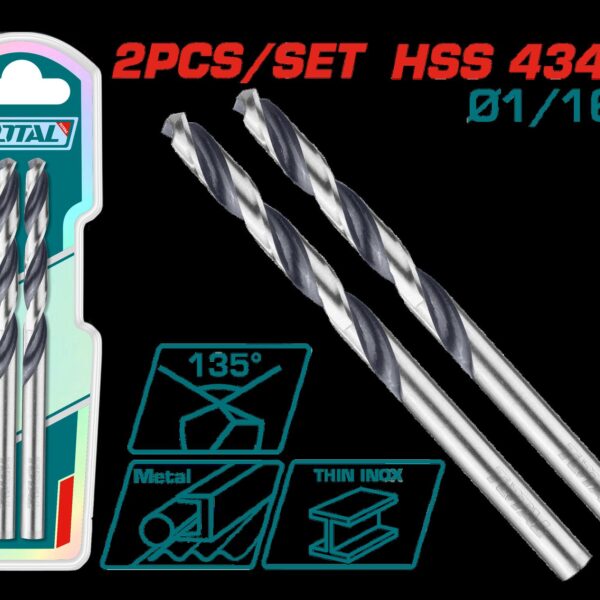 BROCA LAMINA 1/16" JUEGO X 2PZS  INDUSTRIAL SUPER TOTAL (TAC1201614)