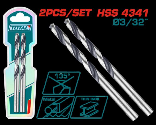 BROCA LAMINA 3/32" JUEGO X 2PCS  INDUSTRIAL SUPER TOTAL (TAC1203234)