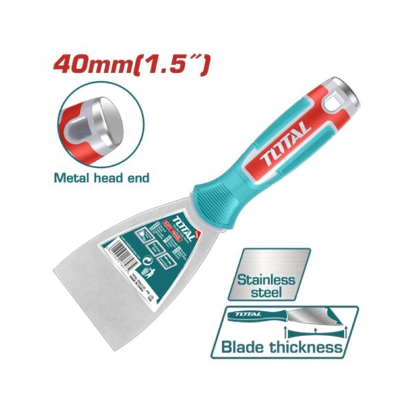 ESPATULA 1.5" MANGO PLASTICO INDUSTRIAL SUPER  TOTAL (THT83406)