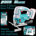 CALADORA INALAMBRICA 20V + 5 SIERRA SABLE BATERIA Y CARGADOR NO INCLUIDO INDUSTRIAL SUPER TOTAL (TJSLI1008)