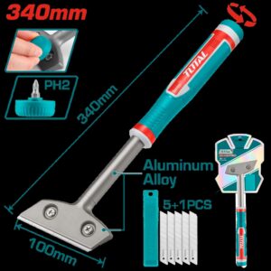 RASPADOR 100MM X 340MM INCLUYE 5 CUCHILLAS INDUSTRIAL  SUPER TOTAL (TGS3088)