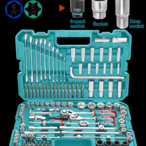Rache con Copas 1/2,1/4,3/8 x 139 Pzs Industrial Super Total (THKTHP21396)