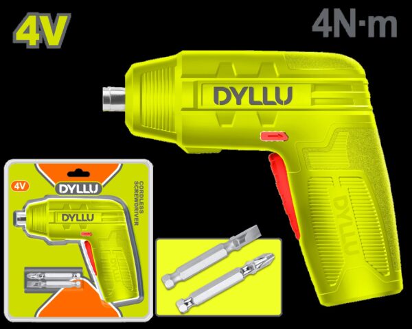 ATORNILLADOR INALAMBRICO 4V  4NM INCLUYE DOS PUNTA TALADRO DYLLU (DTCV4401)
