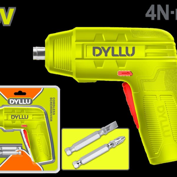 ATORNILLADOR INALAMBRICO 4V  4NM INCLUYE DOS PUNTA TALADRO DYLLU (DTCV4401)