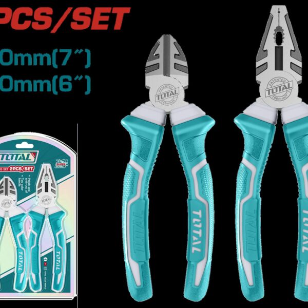 JUEGO DE  ALICATE 7" + CORTA FRIO 6" SUPER TOTAL (THT1K0206)