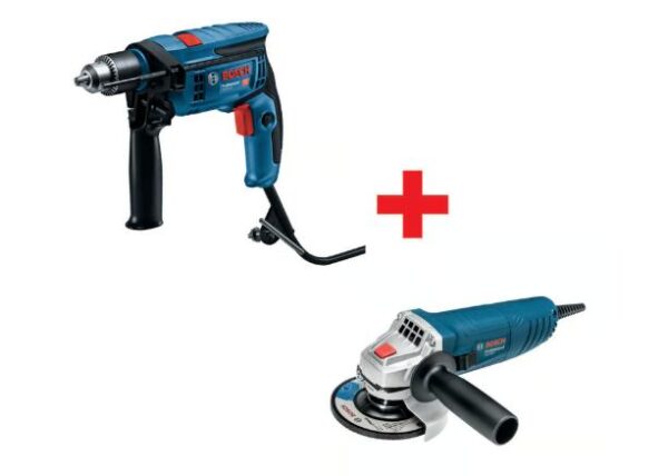 COMBO PULIDORA BOSCH 41/2" 850W EJE 14MM (GWS850) 12000 RPM + TALADRO BOSCH 1/2 550W GSB550