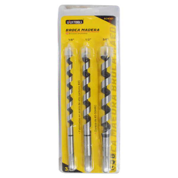 BROCA MADERA X 3 UYUSTOOL (BCM301) (JUEGO)